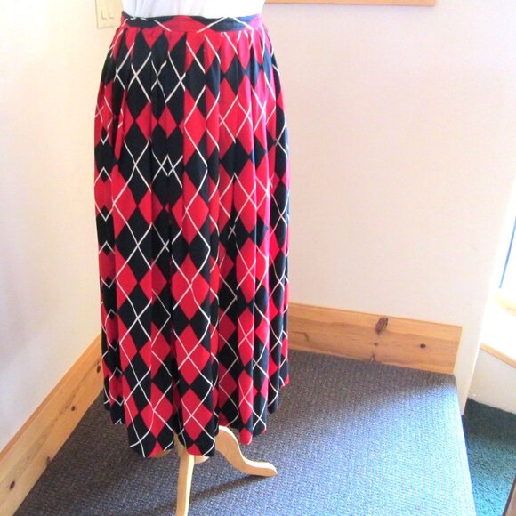 Size 8 Kevan Hall Couture 100% Silk Black and Red Skirt Suit - Picture 12 of 13